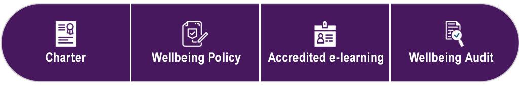 Charter, Wellbeing Policy, Accredited e-learning and Wellbeing Audit